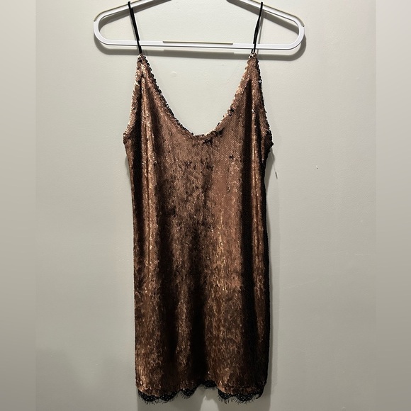 NWOT Free People Seeing Double Sequin Slip Dress - medium - Picture 7 of 14